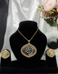 Jalebi Design Spiral Pendant with Chain