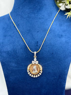 Arc Design Ginni Pendant Set With Chain and Earrings