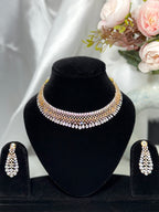 Crystal Crown American Diamond Necklace Set