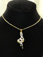 Dainty Doll Pendant With Chain and Earrings