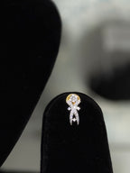 Dainty Doll Pendant With Chain and Earrings