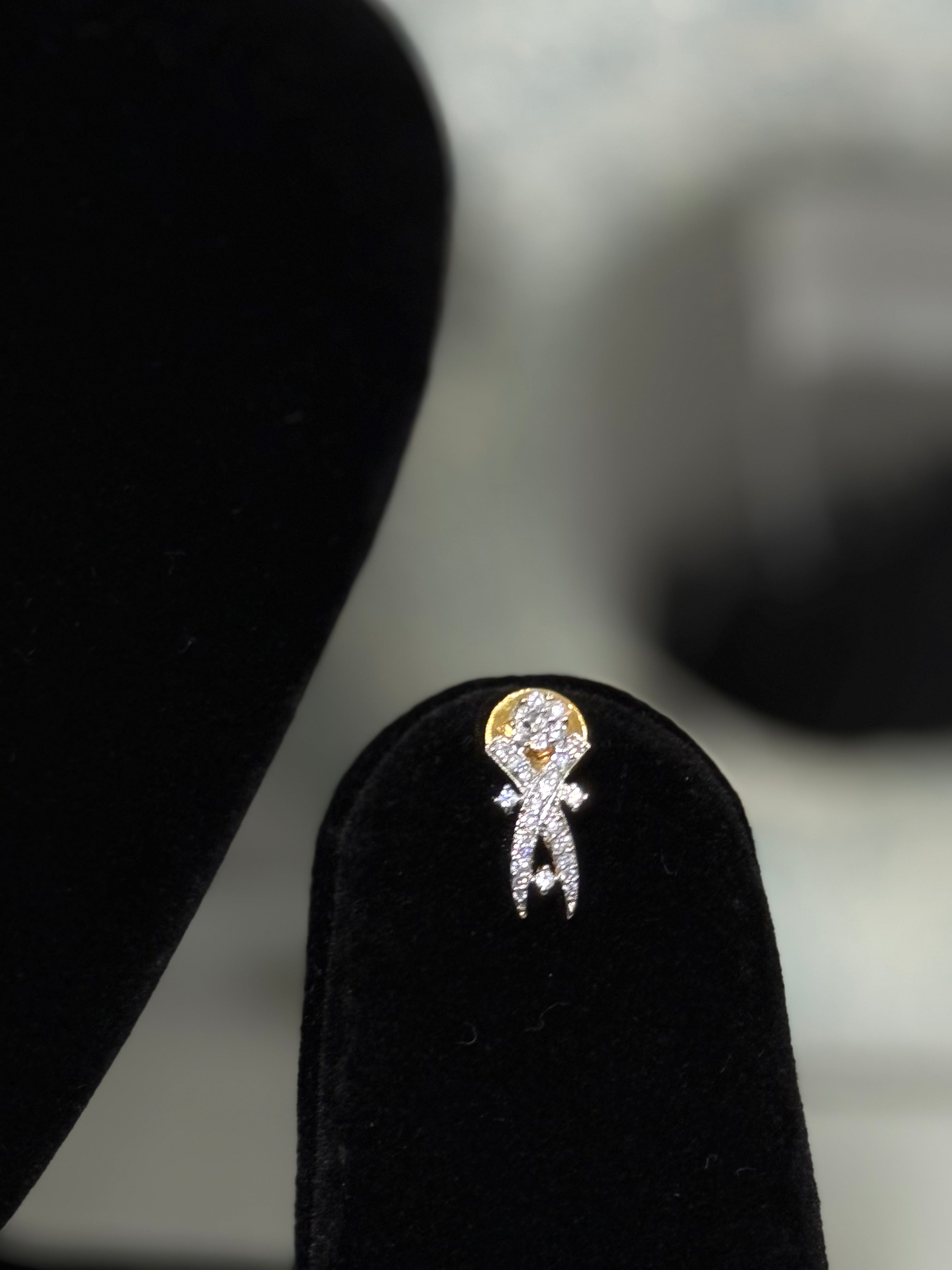 Dainty Doll Pendant With Chain and Earrings