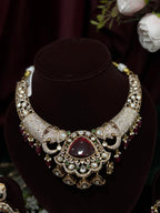 Elephant Motif American Diamond Necklace Set