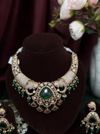 Elephant Motif American Diamond Necklace Set