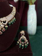 Elephant Motif American Diamond Necklace Set