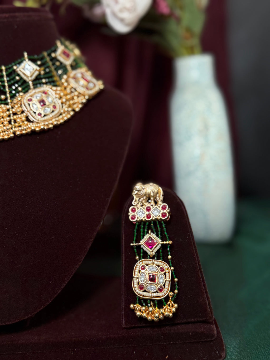 Elephant Motif Heritage Bridal Choker Set