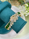 Emerald Ribbon American Diamond Bracelet