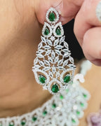 Emerald Rani Choker Jewellery Set with Maang Tikka