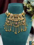 Ghunghroo Antique Heritage Gold-Tone Choker Set