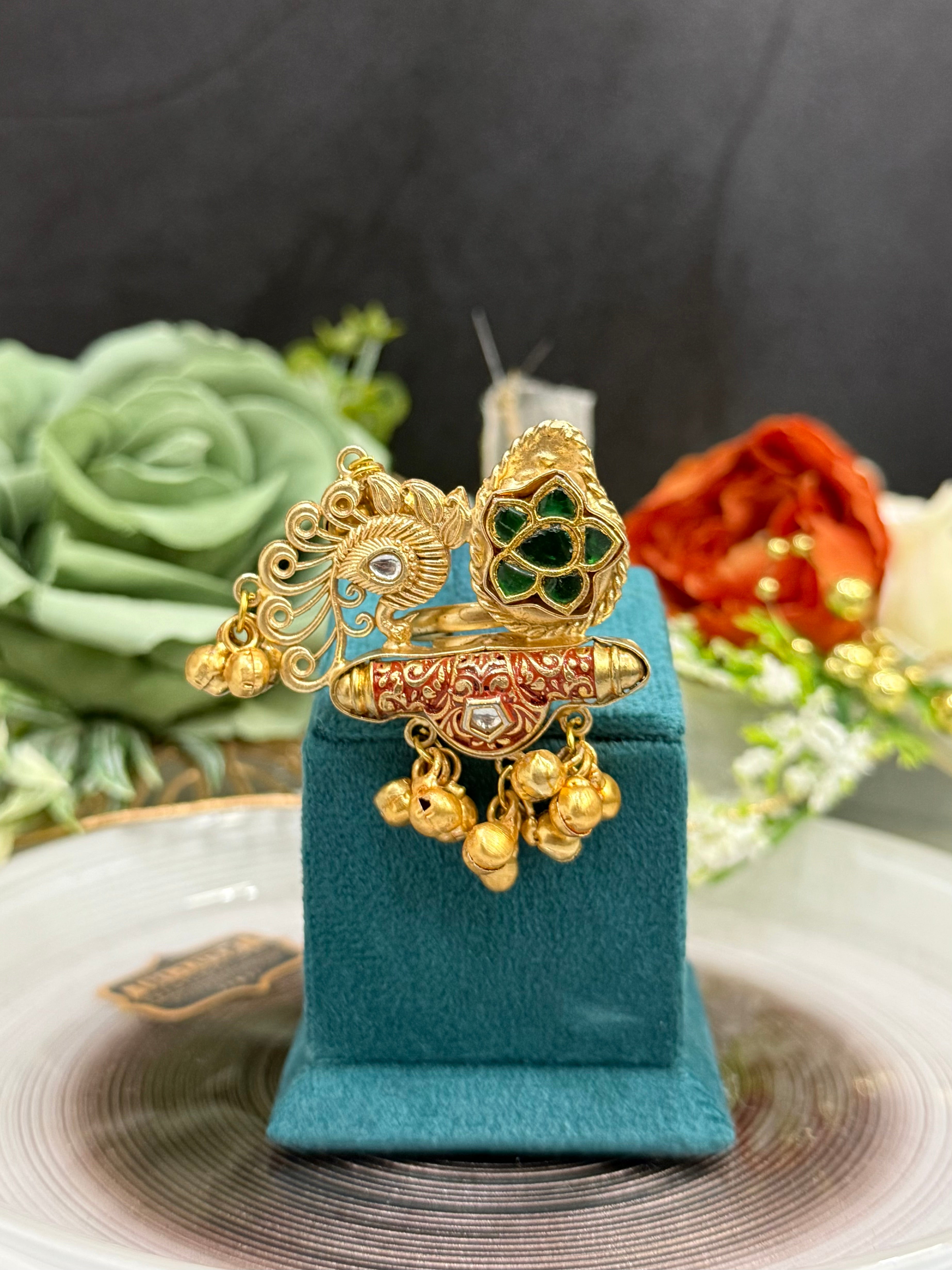 Ghungroo Bansuri Heritage Adjustable Ring