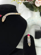 Gold-Toned Ruby Hasli Necklace Set