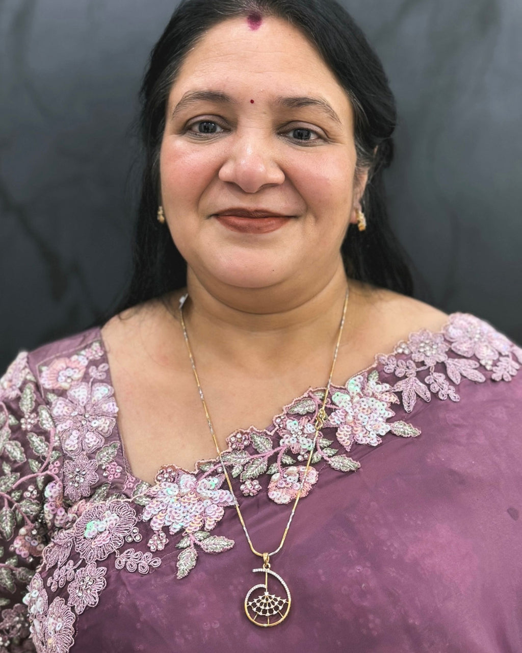 Golden Spiral Pendant With Chain and Earrings