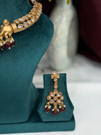 Heritage Elephant Motif Gold-Tone Choker Set