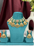 Heritage Green Beaded Jhumka Choker Set