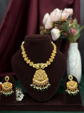 Lakshmi Temple Antique Gold Necklace Set
