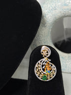 Lord Krishna Tree Pendant Set with Chain and Earrings