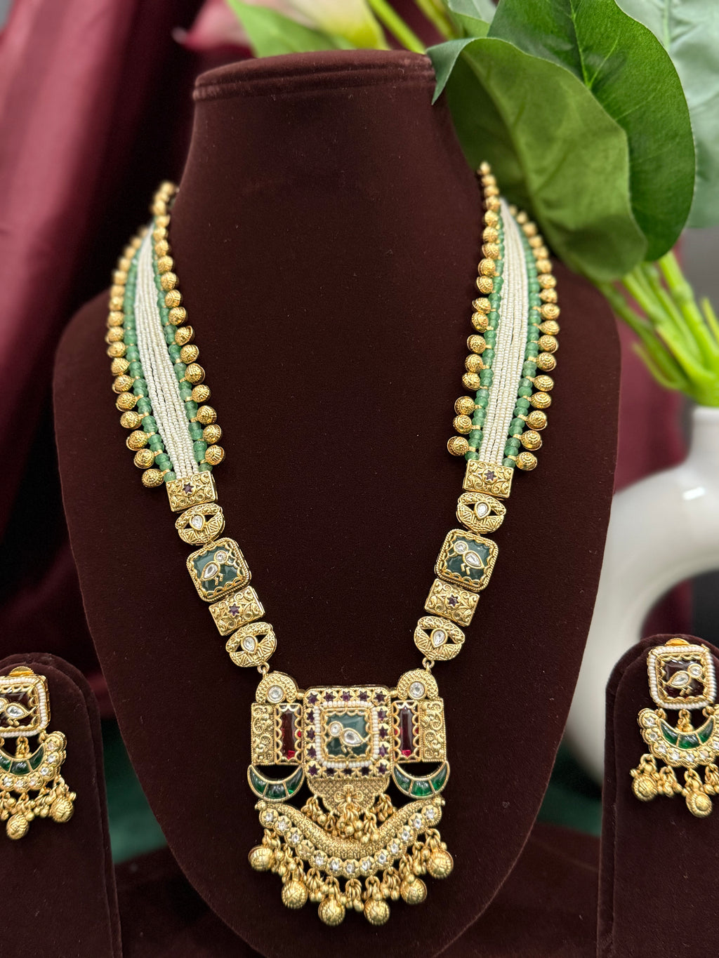 Maharani Gajmala Rajwadi Long Necklace Set