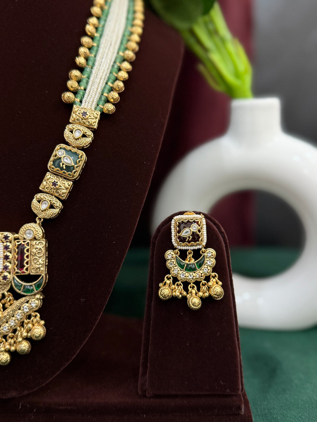 Maharani Gajmala Rajwadi Long Necklace Set