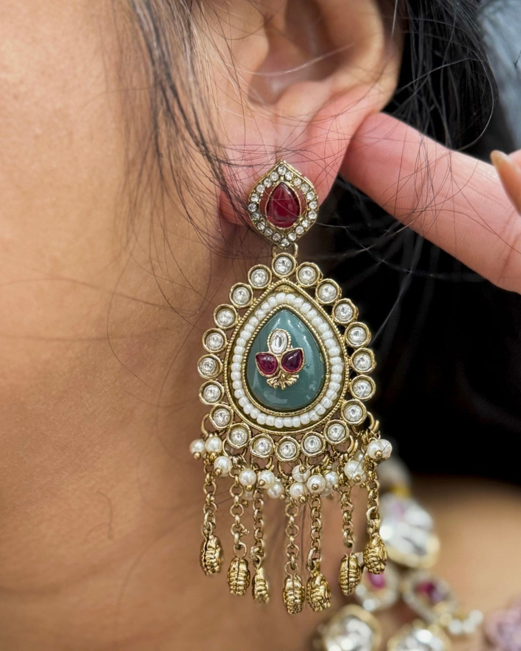 Moissanite Dual Layer Necklace Set