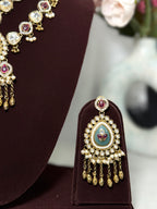 Moissanite Dual Layer Necklace Set