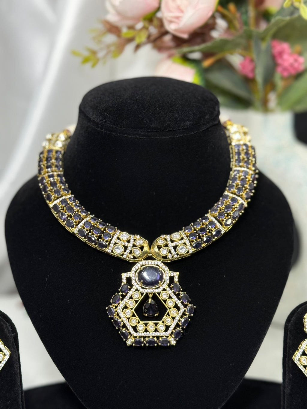 Moissanite Purple Hasli Set