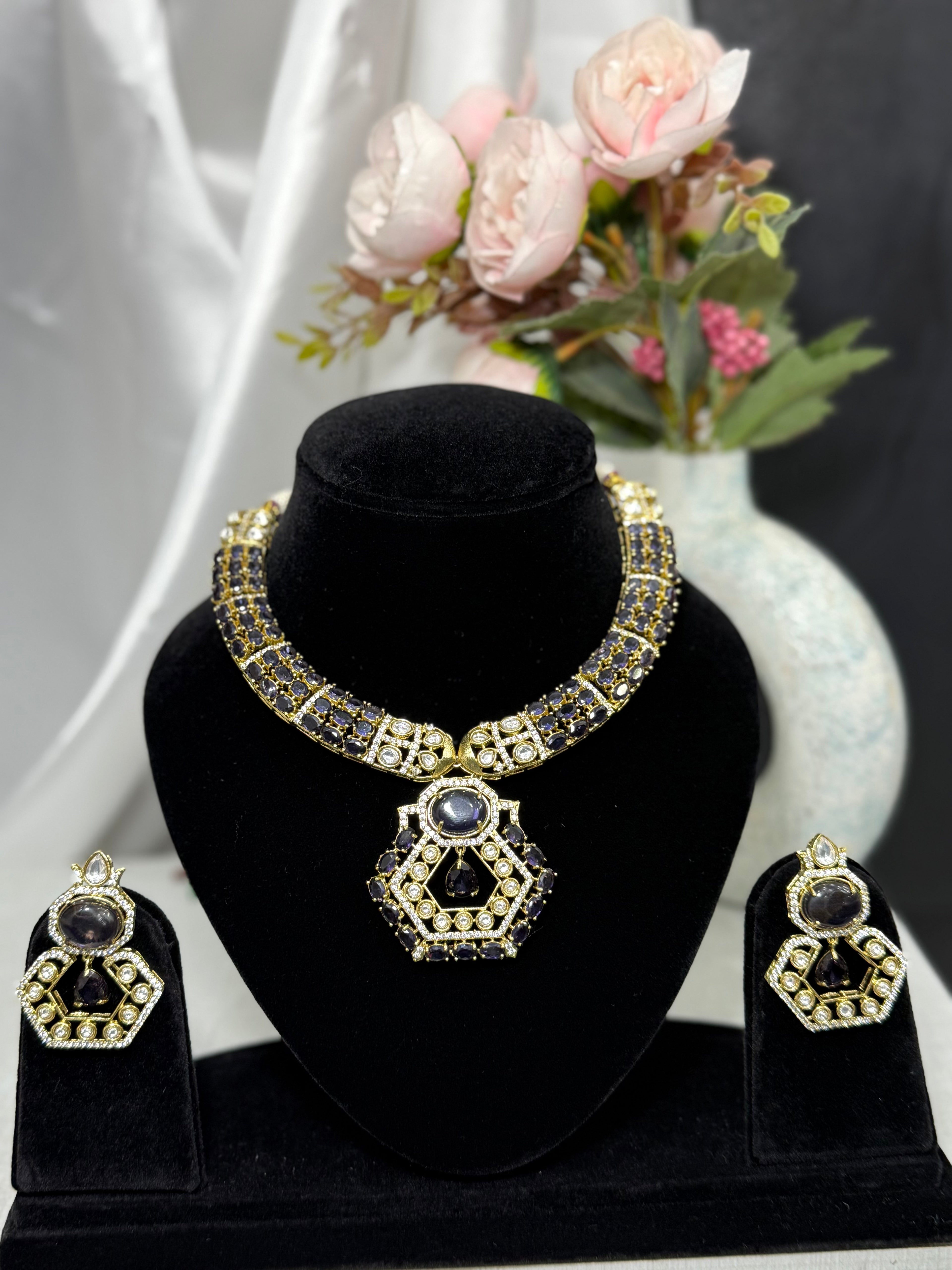 Moissanite Purple Hasli Set