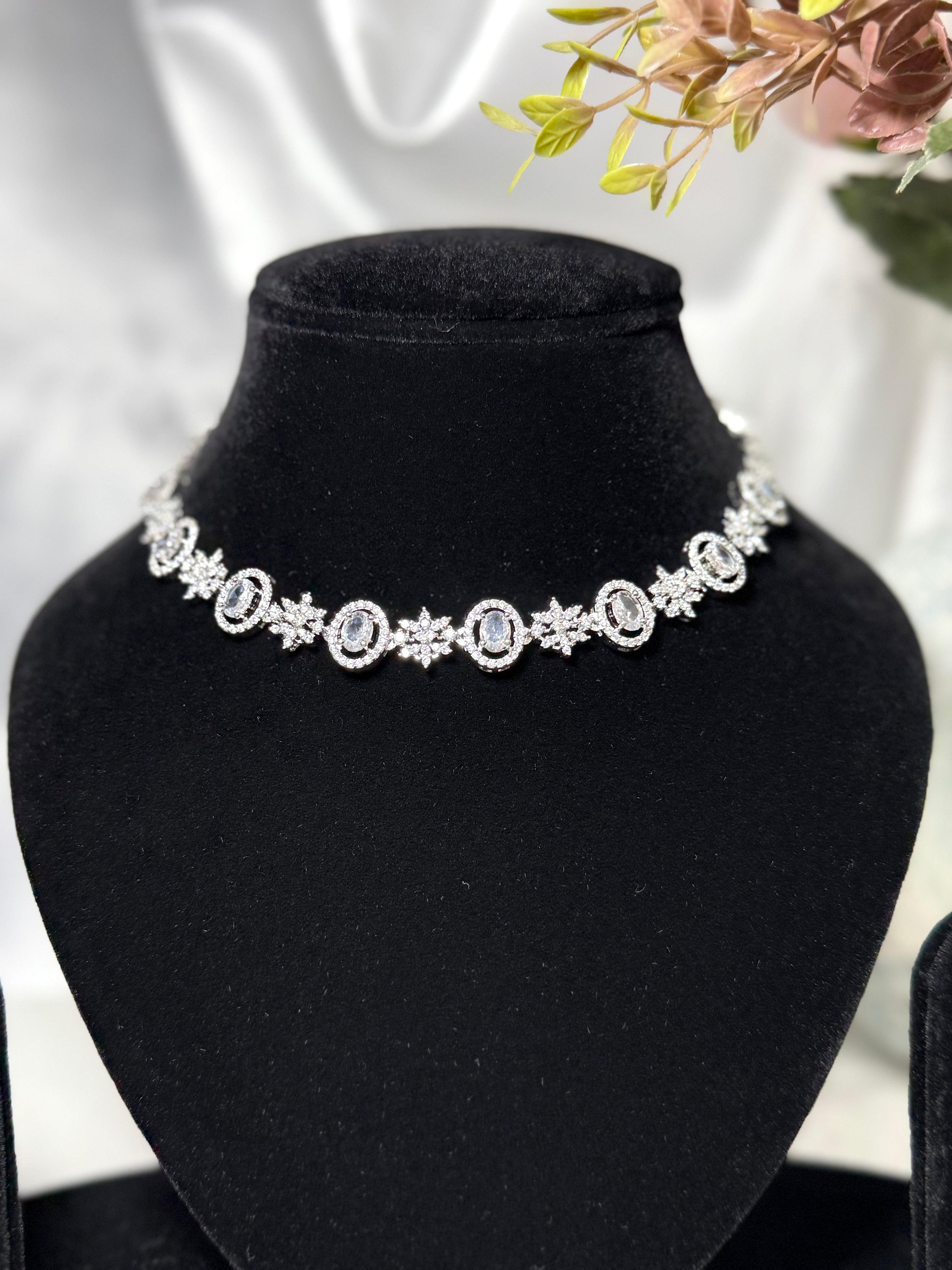 Moonline American Diamond Choker Set