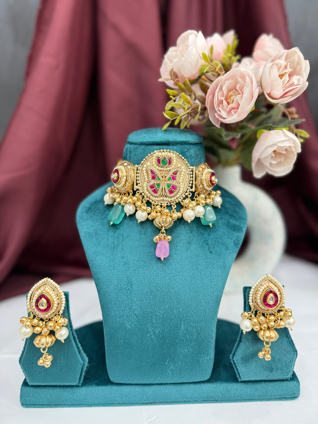 Navrang Butterfly Kundan Choker Set