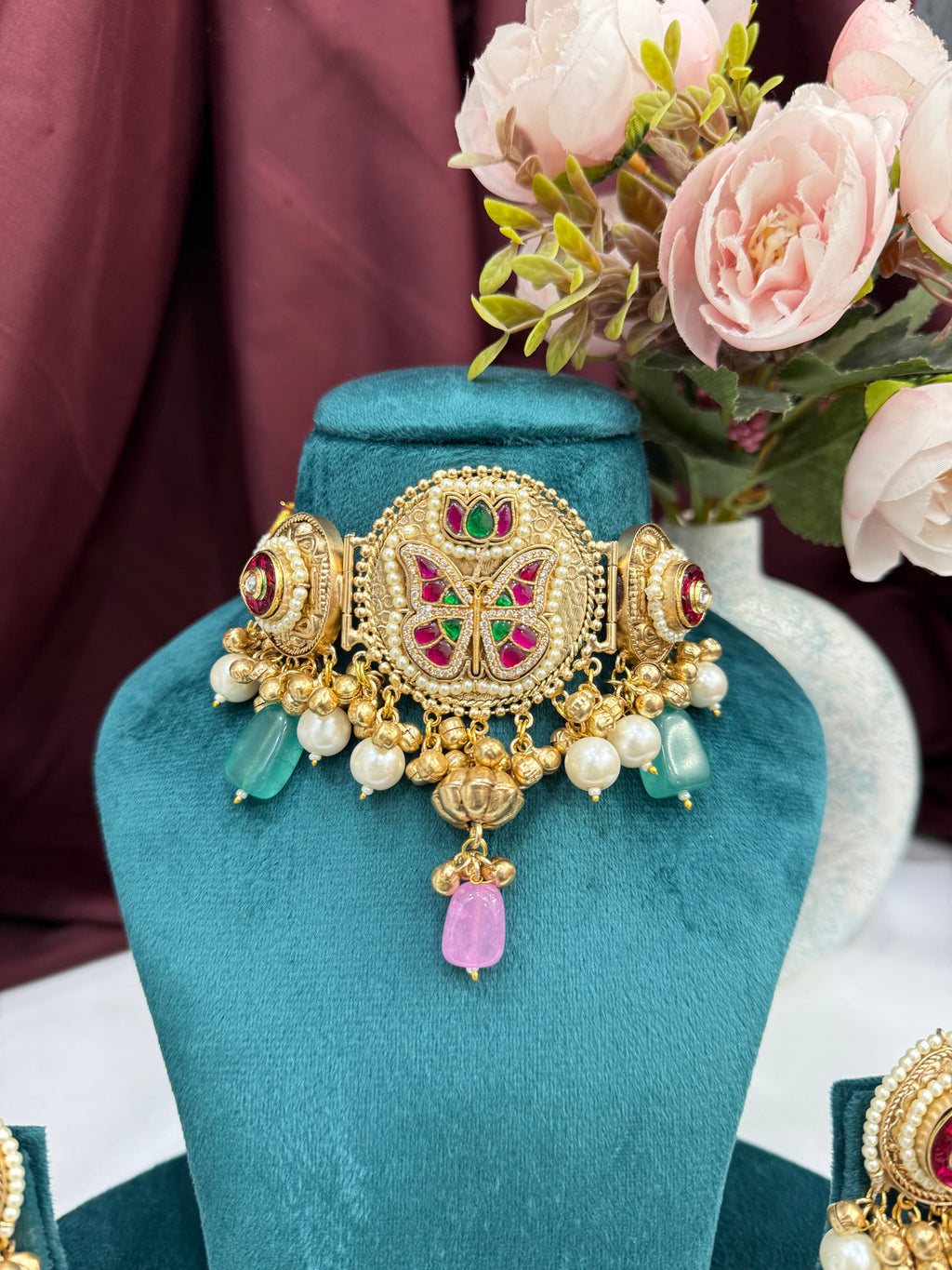 Navrang Butterfly Kundan Choker Set