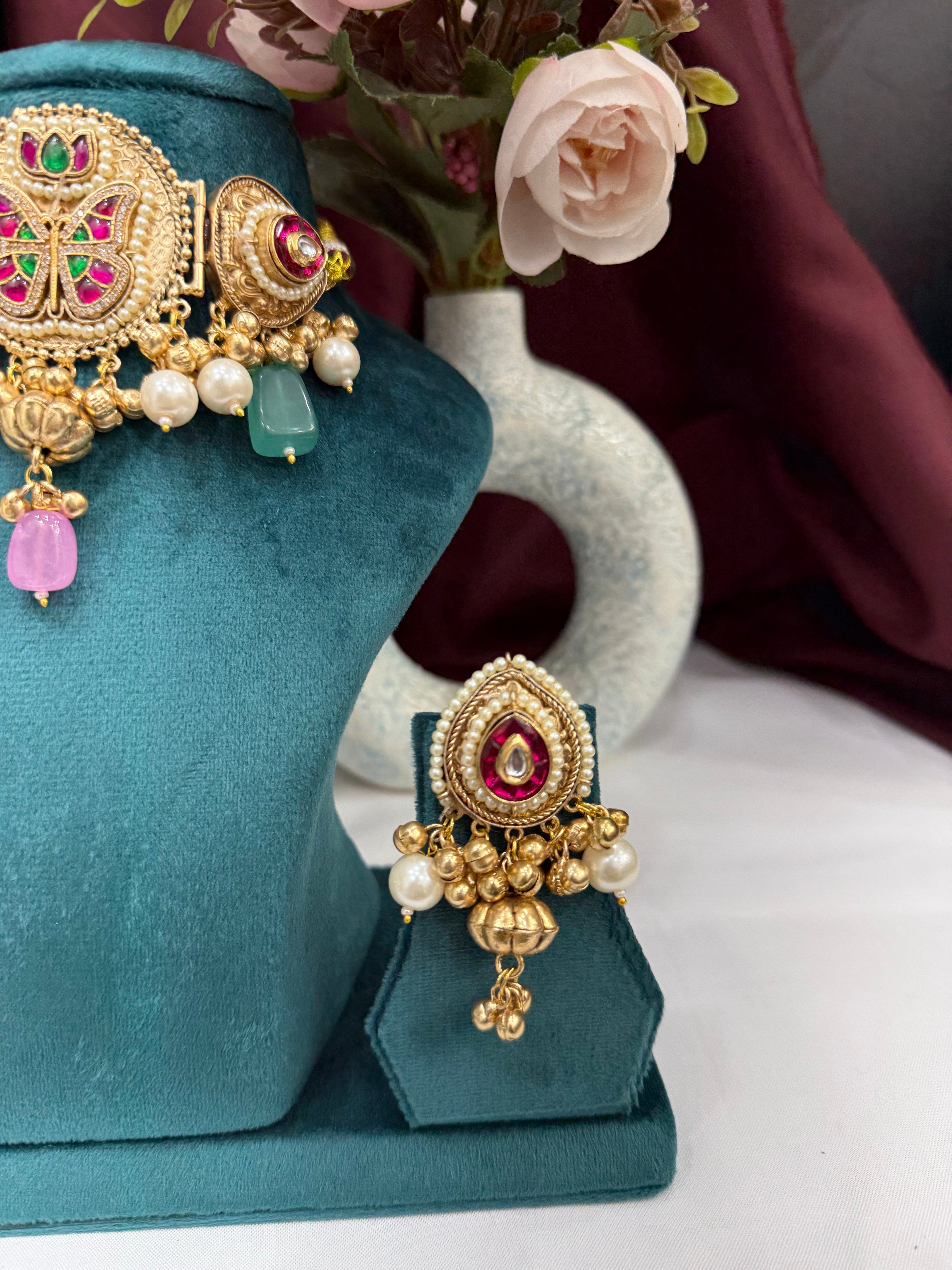 Navrang Butterfly Kundan Choker Set