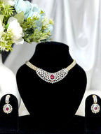 Radiant Belt American Diamond Necklace Set