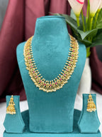 Rajora Ruby Panel Long Necklace Set