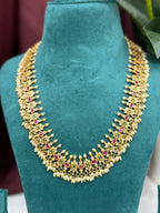 Rajora Ruby Panel Long Necklace Set