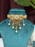 Ratnajaal Heritage Pearl Drop Choker Set