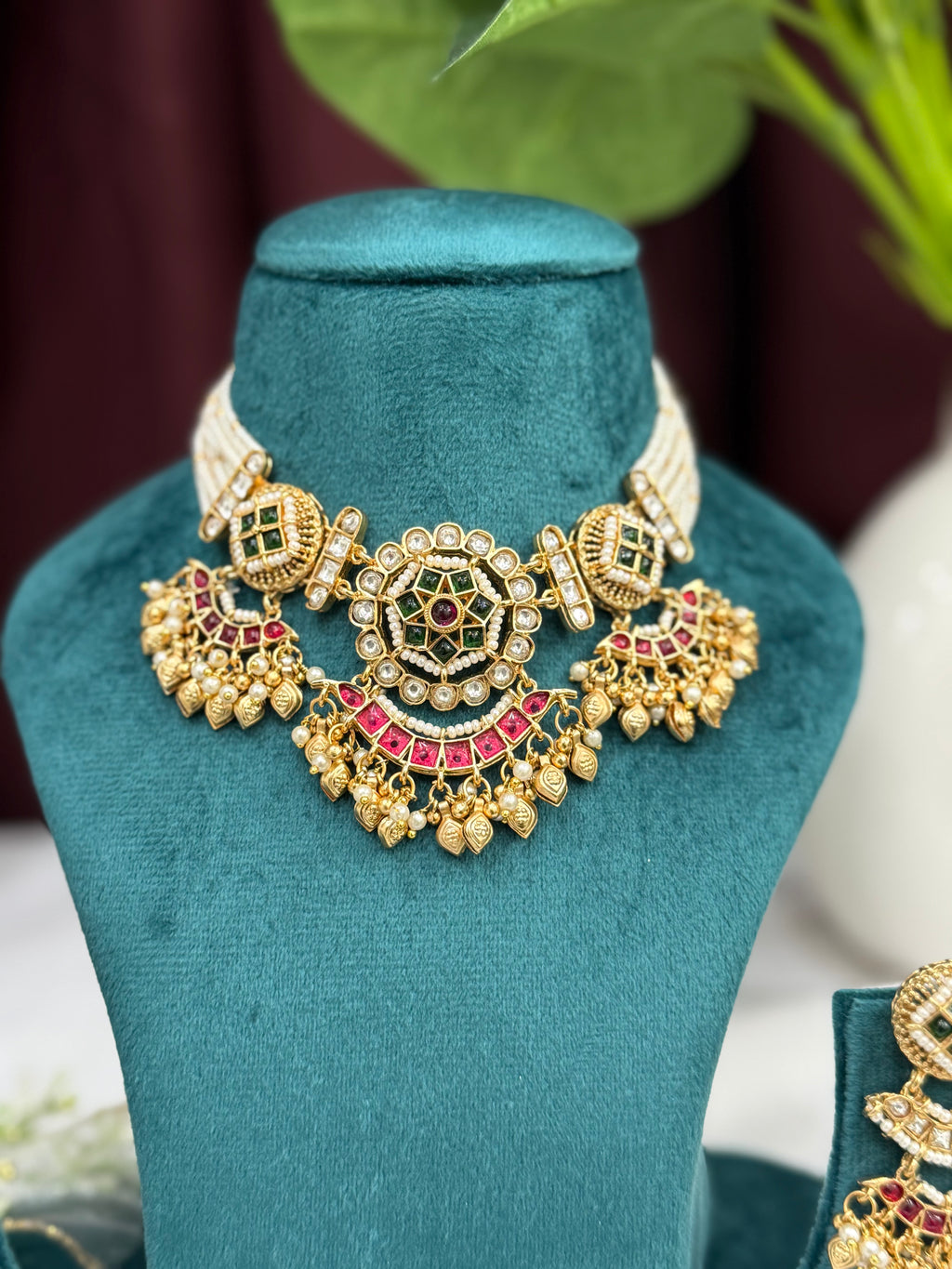 Ratnam Mandala Heritage Gold-Tone Choker Set