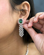 Soft Green American Diamond Necklace Set