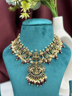 South Indian Lakshmi Elephant Necklace Set