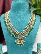 South Indian Temple Beadline Long Necklace Set