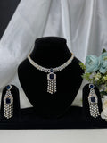 Starlight Navy American Diamond  Necklace Set