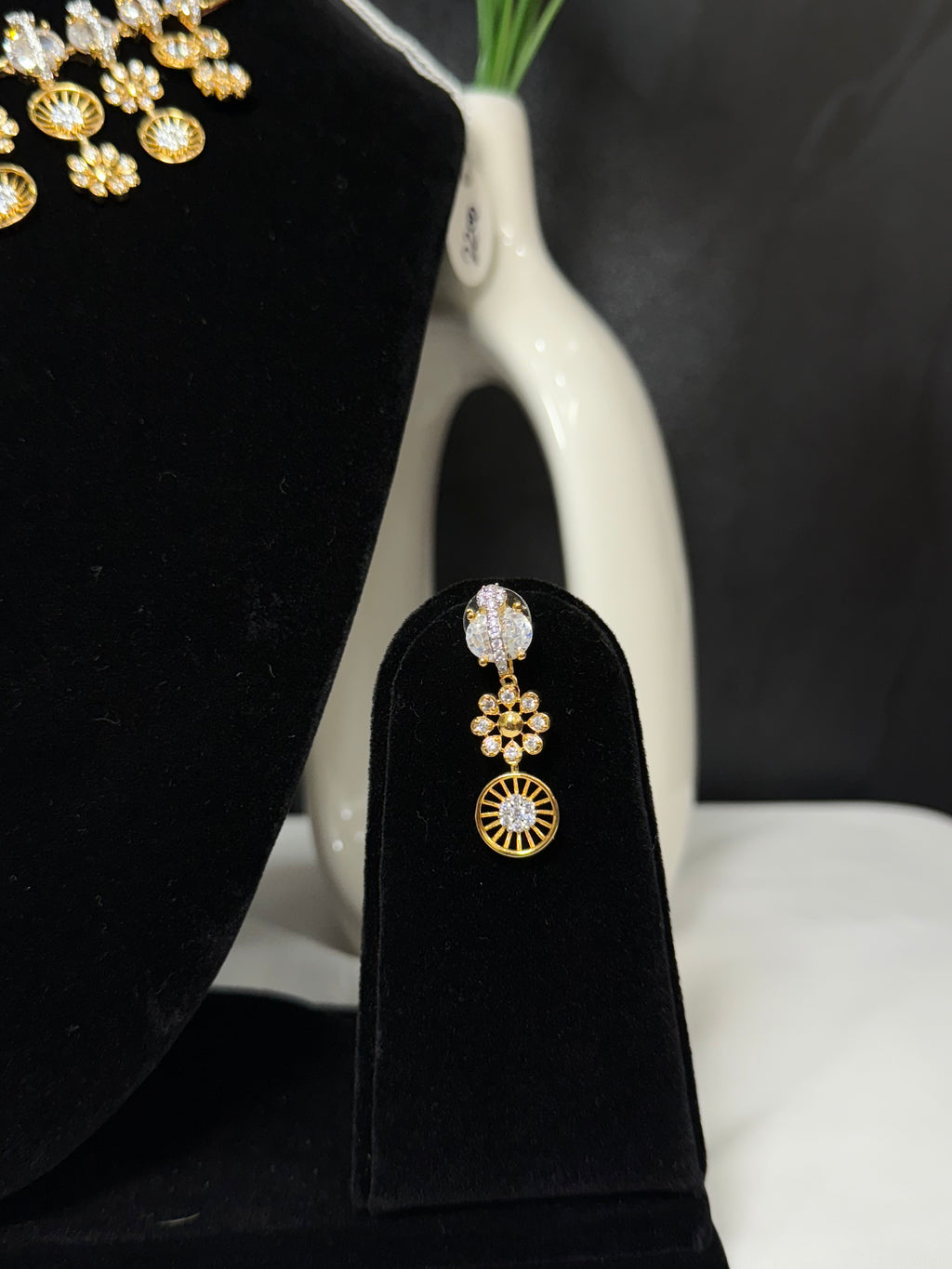 Sun-Drenched Floral American Diamond Choker Set