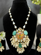 Tanjore Style Pearl Necklace Set