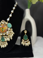 Tanjore Style Pearl Necklace Set