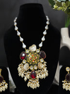 Tanjore Style Pearl Necklace Set