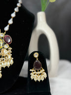 Tanjore Style Pearl Necklace Set