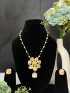 Tanjore Bloom Long Necklace Set