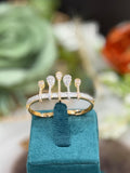 Teardrop Crown Design Adjustable Ring