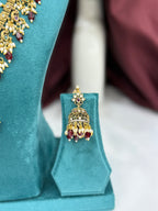 Twin Peacock Temple South Indian Long Necklace Set